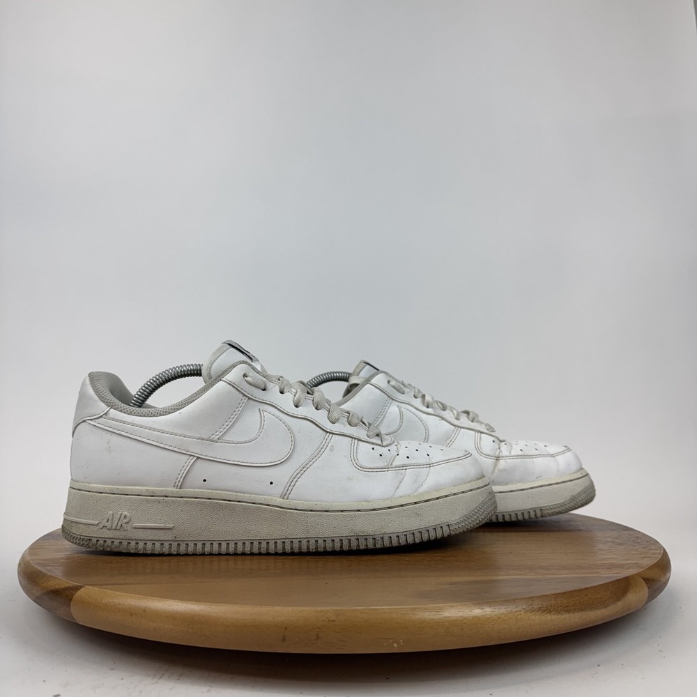 Mens Air Force 1 Move to Zero Triple White Leather Casual Sneakers Size 9.5 M‎